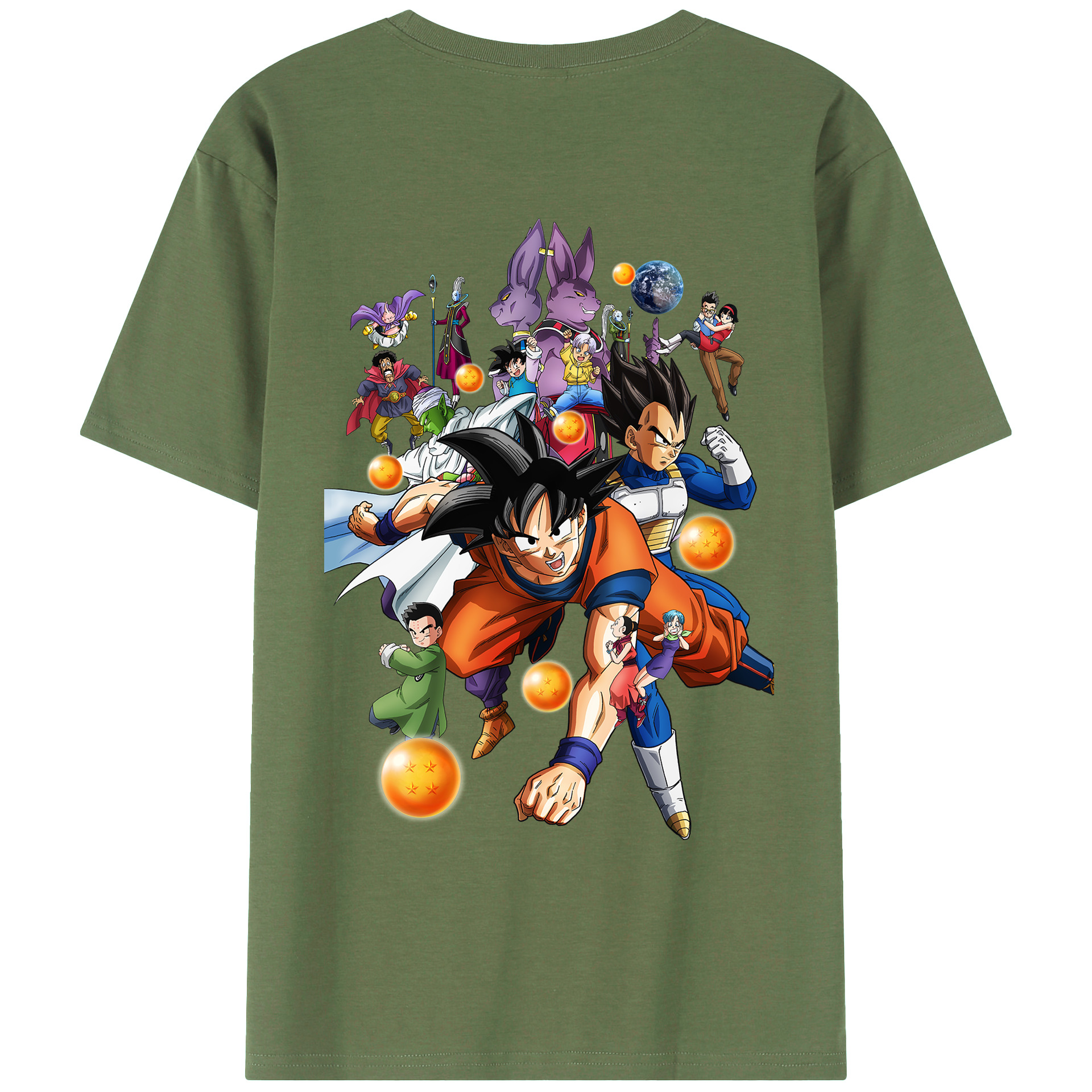 （画像用） ドラゴンボール DRAGON BALL 綿100％ メンズ半袖Tシャツ（バックプリント） 通気性